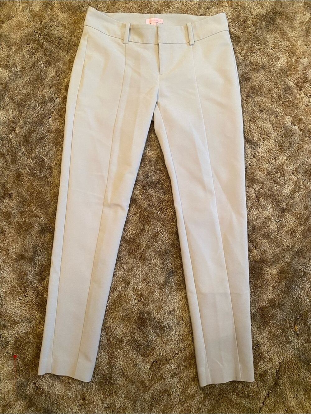 Lilly Pulitzer Light Gray Chantal Cropped Dress Pants Tailored Career Wear